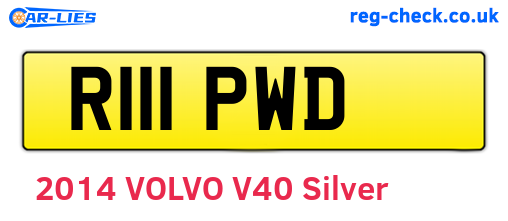 R111PWD are the vehicle registration plates.