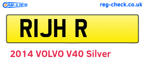 R1JHR are the vehicle registration plates.