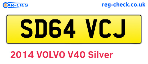 SD64VCJ are the vehicle registration plates.