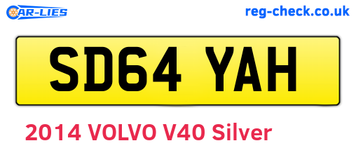 SD64YAH are the vehicle registration plates.