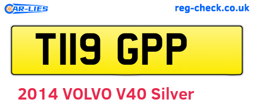 T119GPP are the vehicle registration plates.
