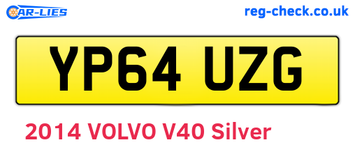 YP64UZG are the vehicle registration plates.