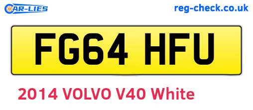 FG64HFU are the vehicle registration plates.