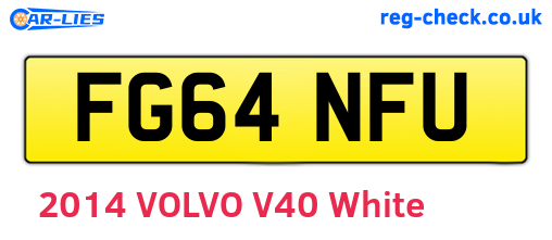 FG64NFU are the vehicle registration plates.