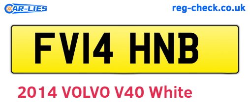 FV14HNB are the vehicle registration plates.
