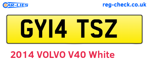 GY14TSZ are the vehicle registration plates.