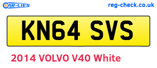 KN64SVS are the vehicle registration plates.