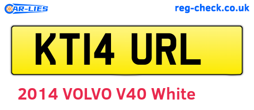 KT14URL are the vehicle registration plates.