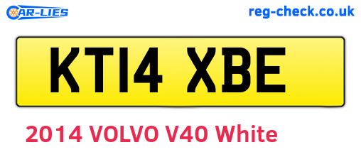 KT14XBE are the vehicle registration plates.