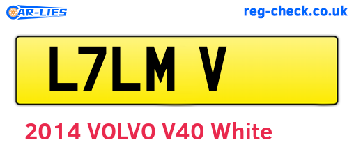 L7LMV are the vehicle registration plates.