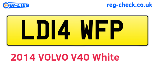 LD14WFP are the vehicle registration plates.