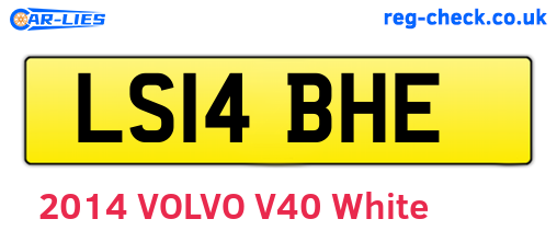 LS14BHE are the vehicle registration plates.