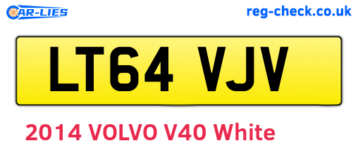 LT64VJV are the vehicle registration plates.