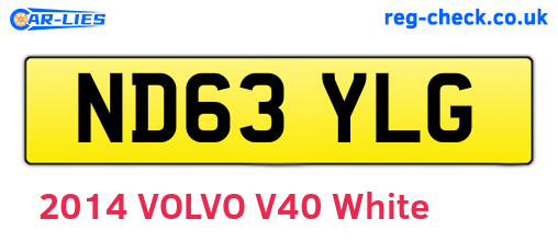 ND63YLG are the vehicle registration plates.