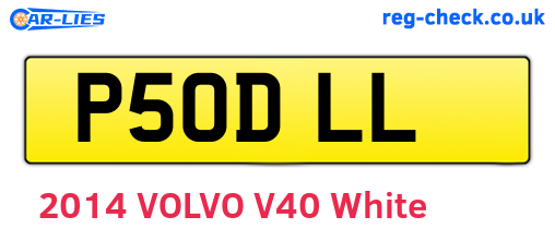P50DLL are the vehicle registration plates.