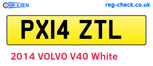PX14ZTL are the vehicle registration plates.