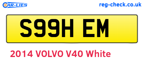 S99HEM are the vehicle registration plates.