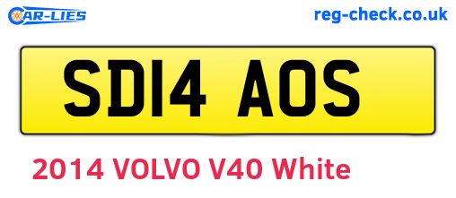SD14AOS are the vehicle registration plates.