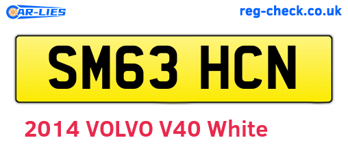 SM63HCN are the vehicle registration plates.
