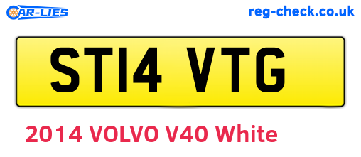 ST14VTG are the vehicle registration plates.