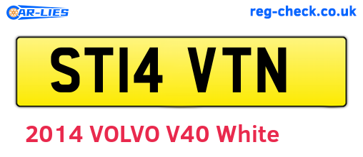 ST14VTN are the vehicle registration plates.