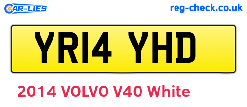 YR14YHD are the vehicle registration plates.