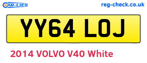 YY64LOJ are the vehicle registration plates.