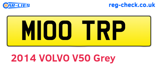 M100TRP are the vehicle registration plates.