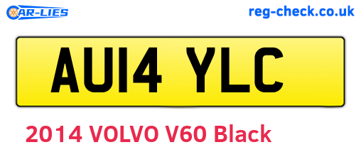 AU14YLC are the vehicle registration plates.