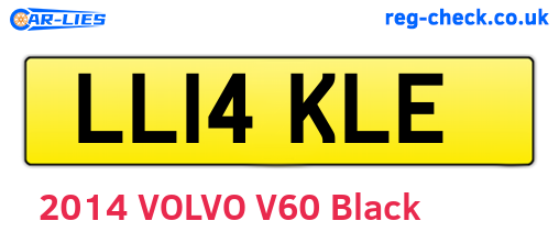 LL14KLE are the vehicle registration plates.
