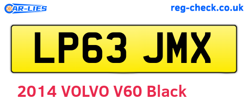 LP63JMX are the vehicle registration plates.