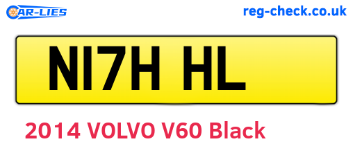 N17HHL are the vehicle registration plates.
