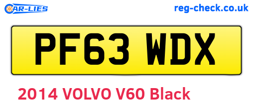 PF63WDX are the vehicle registration plates.