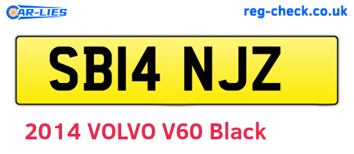 SB14NJZ are the vehicle registration plates.