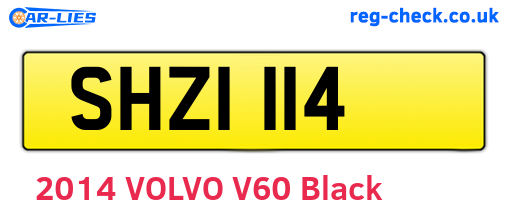 SHZ1114 are the vehicle registration plates.