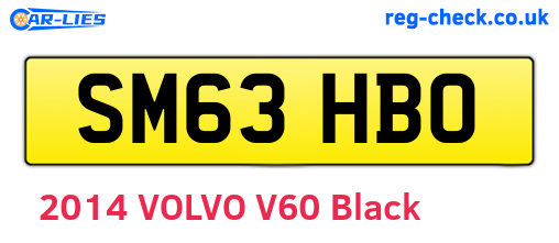 SM63HBO are the vehicle registration plates.