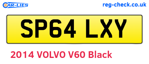 SP64LXY are the vehicle registration plates.