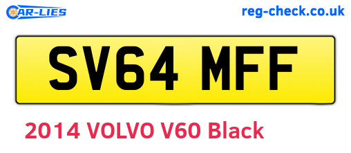 SV64MFF are the vehicle registration plates.
