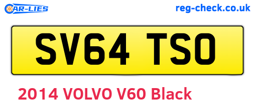 SV64TSO are the vehicle registration plates.