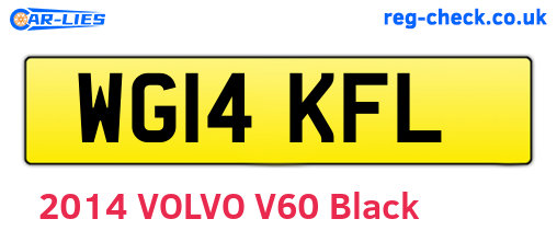 WG14KFL are the vehicle registration plates.