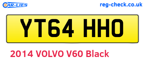 YT64HHO are the vehicle registration plates.