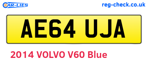 AE64UJA are the vehicle registration plates.