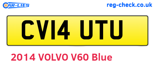 CV14UTU are the vehicle registration plates.