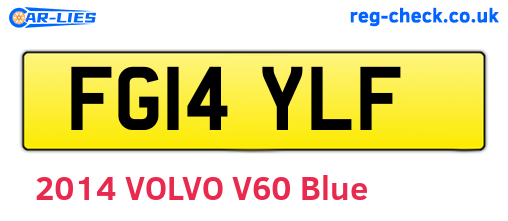 FG14YLF are the vehicle registration plates.