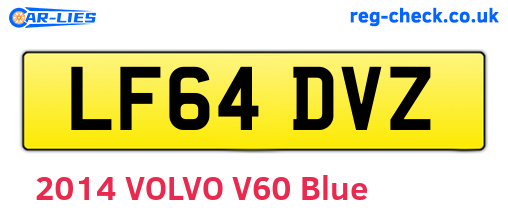 LF64DVZ are the vehicle registration plates.