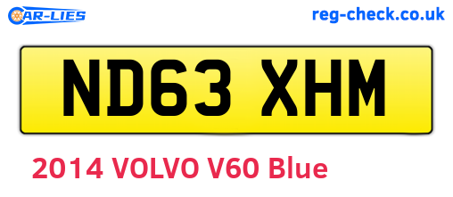 ND63XHM are the vehicle registration plates.