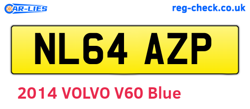 NL64AZP are the vehicle registration plates.