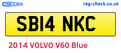 SB14NKC are the vehicle registration plates.