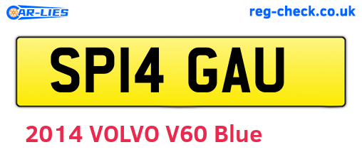 SP14GAU are the vehicle registration plates.