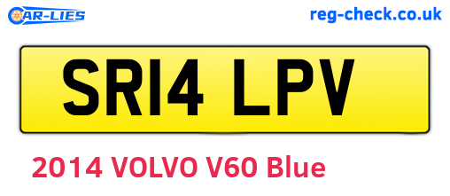 SR14LPV are the vehicle registration plates.